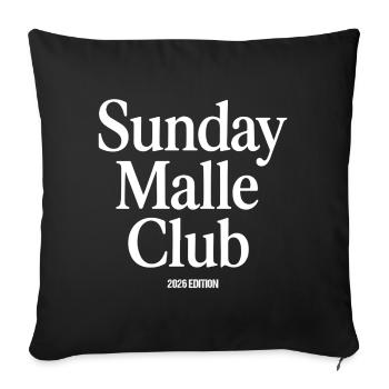 Malle 2026 Club du dimanche Malle - Housse de coussin décorative 45 x 45 cm - noir - Devant