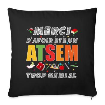 Thank you for being an ATSEM too awesome Gift - Sofa pillowcase 17,3'' x 17,3'' (45 x 45 cm) - black - Front