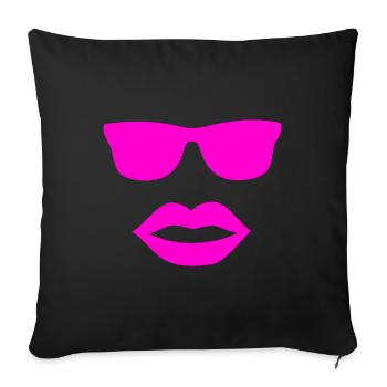 Sunglasses - Sofa pillowcase 17,3'' x 17,3'' (45 x 45 cm) - black - Front