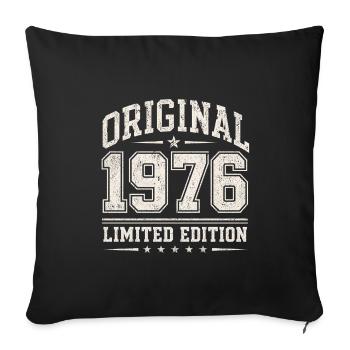 Original 1976 Vintage Edition Anniversary Gift - Sofa pillowcase 17,3'' x 17,3'' (45 x 45 cm) - black - Front