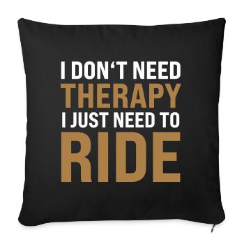 J’ai juste besoin de rouler - Housse de coussin décorative 45 x 45 cm - noir - Devant