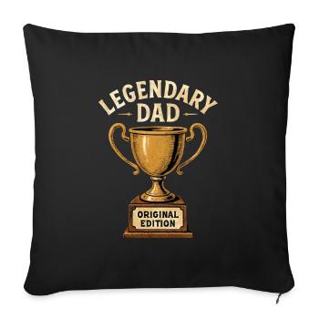 Legendary Dad – Retro Trophy Édition Originale - Housse de coussin décorative 45 x 45 cm - noir - Devant