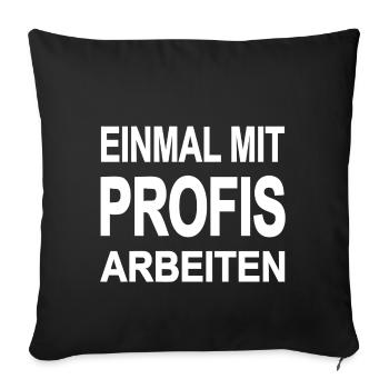Arbeiten - Sofakissenbezug 45 x 45 cm - Schwarz - Vorne