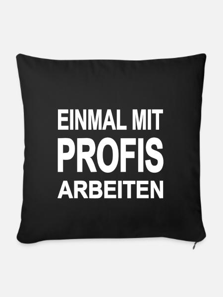 Arbeiten - Sofakissenbezug 45 x 45 cm - Schwarz