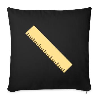 Diagonal Ruler Line Art - Sofa pillowcase 17,3'' x 17,3'' (45 x 45 cm) - black - Front