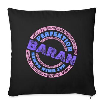 Perfekt Baran - Sofakissenbezug 45 x 45 cm - Schwarz - Vorne