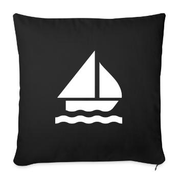 Voile - Housse de coussin décorative 45 x 45 cm - noir - Devant