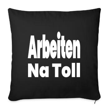 Arbeiten - Sofakissenbezug 45 x 45 cm - Schwarz - Vorne