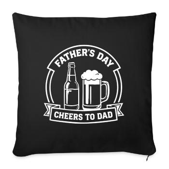 FÊTE DES PÈRES SANTÉ À PAPA Emblème pour les pères - Housse de coussin décorative 45 x 45 cm - noir - Devant