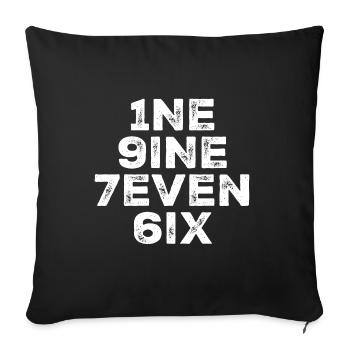 Millésime 1976 - Housse de coussin décorative 45 x 45 cm - noir - Devant
