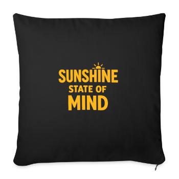 Sunshine State of Mind - Sofa pillowcase 17,3'' x 17,3'' (45 x 45 cm) - black - Front