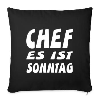 Chef - Sofakissenbezug 45 x 45 cm - Schwarz - Vorne