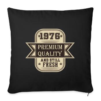 Millésime 1976 - Housse de coussin décorative 45 x 45 cm - noir - Devant