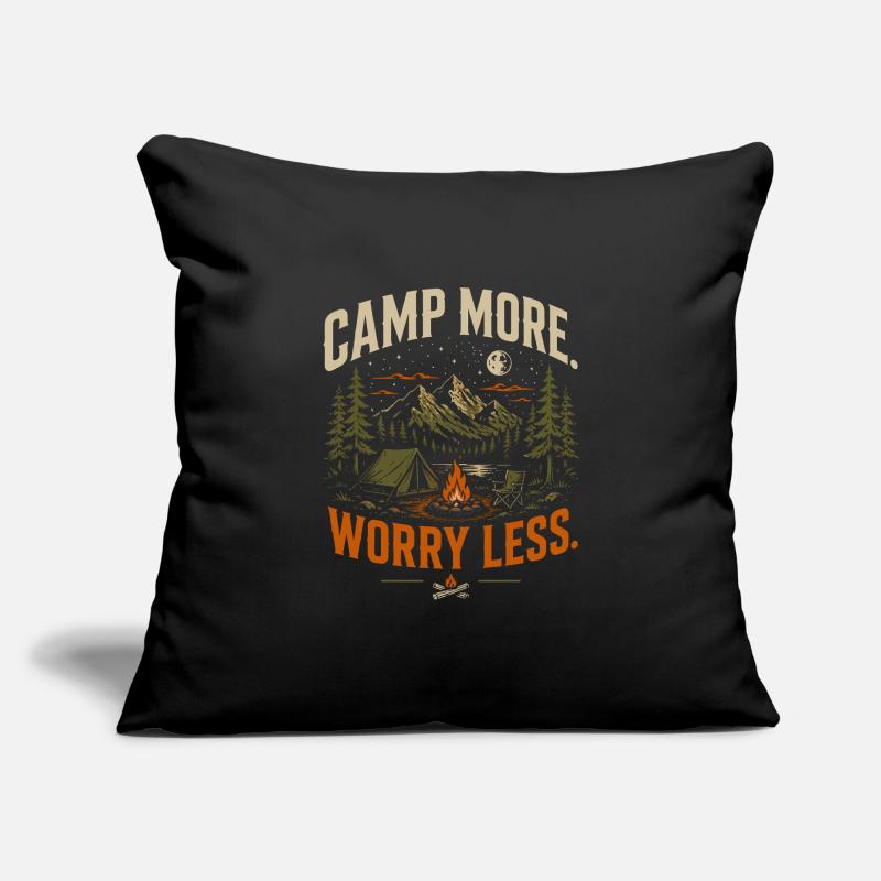 Camper plus, moins de soucis Housse de coussin décorative 45 x 45 cm