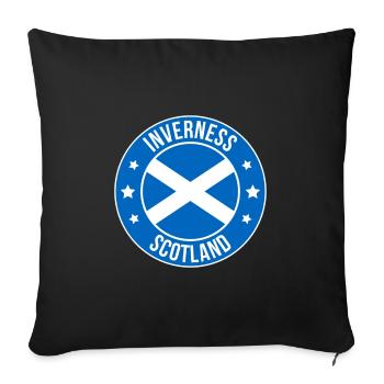 Inverness Scotland Crest Badge - Sofa pillowcase 17,3'' x 17,3'' (45 x 45 cm) - black - Front