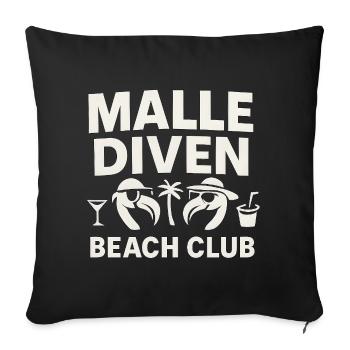 Malle Diven Beach Club Flamingo Mallorca Party - Sofa pillowcase 17,3'' x 17,3'' (45 x 45 cm) - black - Front