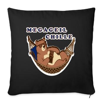 Berne Suisse Ours Drôle de chocolat de luxe - Housse de coussin décorative 45 x 45 cm - noir - Devant