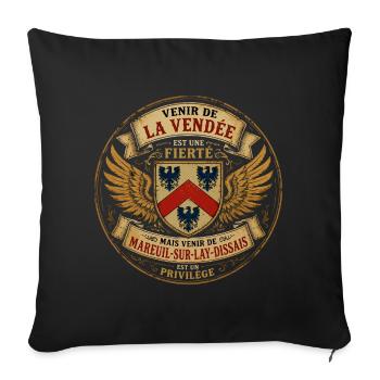 Fierté Vendée - Mareuil-sur-Lay-Dissais Privilège  - Housse de coussin décorative 45 x 45 cm - noir - Devant