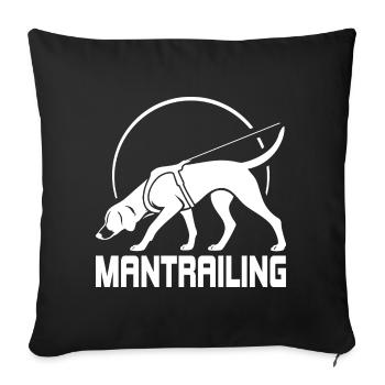 Chien de chasse de chasse Foxhound Chasseurs de sport Saules - Housse de coussin décorative 45 x 45 cm - noir - Devant
