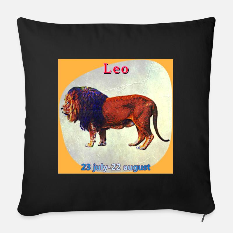 Löwe - Sofakissenbezug 45 x 45 cm - Schwarz