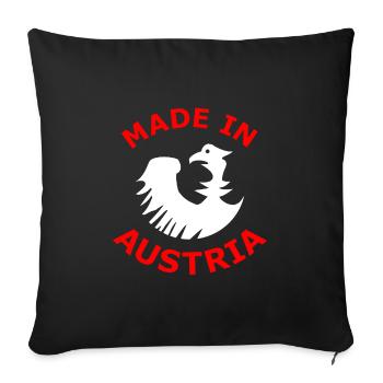 Made in Austria Eagle Logo Silhouette - Sofa pillowcase 17,3'' x 17,3'' (45 x 45 cm) - black - Front
