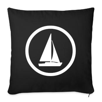Sail - Sofa pillowcase 17,3'' x 17,3'' (45 x 45 cm) - black - Front