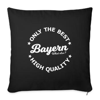 Bayern Kreislogo Hochwertiges Siegel - Sofakissenbezug 45 x 45 cm - Schwarz - Vorne