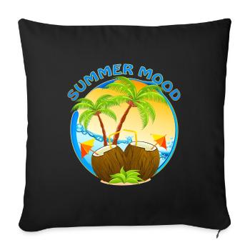 Tropical Cocktail Drink Summer Mood - Housse de coussin décorative 45 x 45 cm - noir - Devant