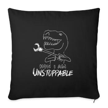 T-REX Witz Dinosaurier Tyrannosaurus Rex Geschenk - Sofakissenbezug 45 x 45 cm - Schwarz - Vorne