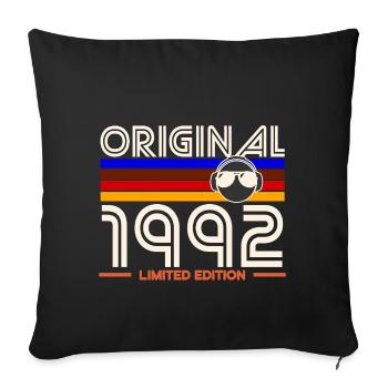 Original 1992 Edition Retro - Sofa pillowcase 17,3'' x 17,3'' (45 x 45 cm) - black - Front