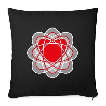 Heart Love Love Red Mandala Decoration Symbol Wedding - Sofa pillowcase 17,3'' x 17,3'' (45 x 45 cm) - black - Front