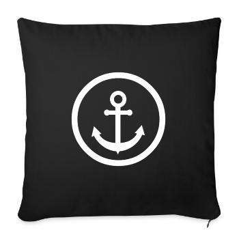 Sail - Sofa pillowcase 17,3'' x 17,3'' (45 x 45 cm) - black - Front