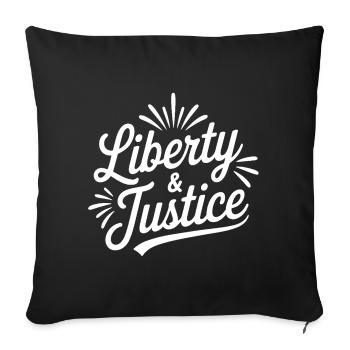 Scénario de Liberté & Justice - Housse de coussin décorative 45 x 45 cm - noir - Devant