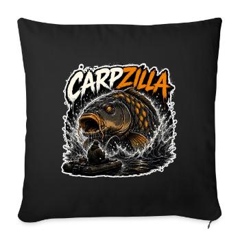 Carpzilla Monster Carp Fishing Design - Sofa pillowcase 17,3'' x 17,3'' (45 x 45 cm) - black - Front
