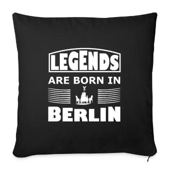 Légendes nées à Berlin - Housse de coussin décorative 45 x 45 cm - noir - Devant