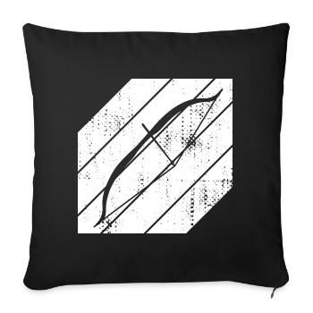 Archery Sketch - Sofa pillowcase 17,3'' x 17,3'' (45 x 45 cm) - black - Front