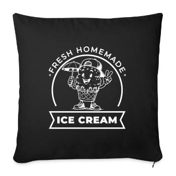 Fresh Homemade mit Schirm und Cap - Sofakissenbezug 45 x 45 cm - Schwarz - Vorne