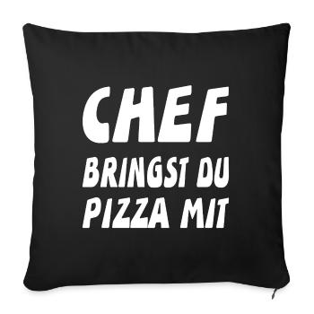 Chef - Sofakissenbezug 45 x 45 cm - Schwarz - Vorne