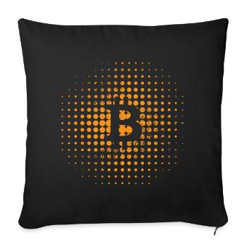 Bitcoin, Bitcoiner Gift Idea - Sofa pillowcase 17,3'' x 17,3'' (45 x 45 cm) - black - Front