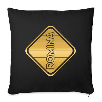 Romina als Ehefrau - Sofakissenbezug 45 x 45 cm - Schwarz - Vorne