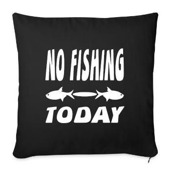 Angling - Sofa pillowcase 17,3'' x 17,3'' (45 x 45 cm) - black - Front