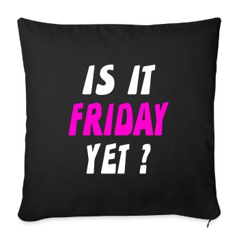 Vendredi - Housse de coussin décorative 45 x 45 cm - noir - Devant