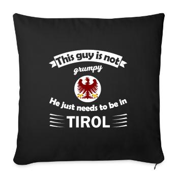 Tirol Humor: This guy belongs here - Sofa pillowcase 17,3'' x 17,3'' (45 x 45 cm) - black - Front