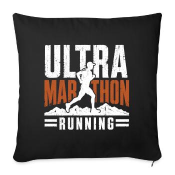Ultra Marathon Running Runner Graphic - Sofa pillowcase 17,3'' x 17,3'' (45 x 45 cm) - black - Front