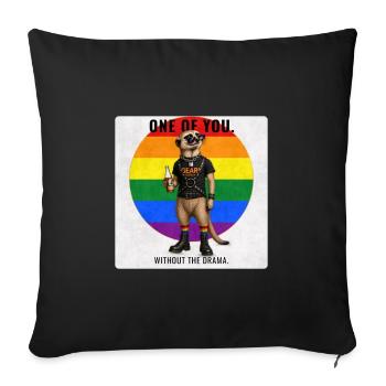Funny Gay Pride Meerkat Design - Sofakissenbezug 45 x 45 cm - Schwarz - Vorne