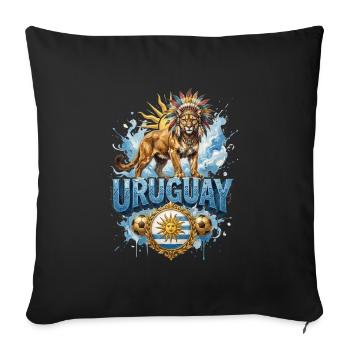 Uruguay - National Team T-shirt Template - Sofa pillowcase 17,3'' x 17,3'' (45 x 45 cm) - black - Front