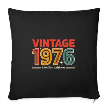 vintage 1976 édition limitée - Housse de coussin décorative 45 x 45 cm - noir - Devant