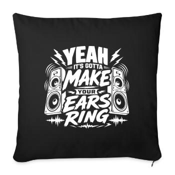 Une musique qui rend le moment du festival inoubliable - Housse de coussin décorative 45 x 45 cm - noir - Devant