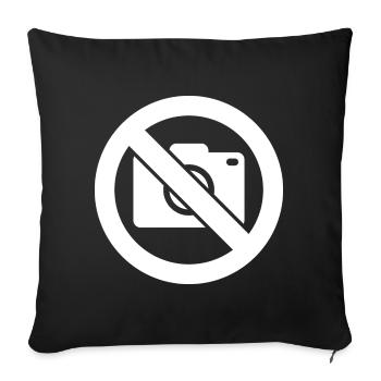 No Photography, No Photos - Sofa pillowcase 17,3'' x 17,3'' (45 x 45 cm) - black - Front