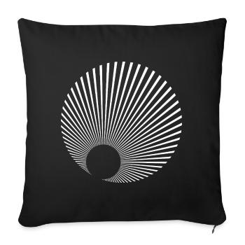 Radial Sunburst Spiral - Sofa pillowcase 17,3'' x 17,3'' (45 x 45 cm) - black - Front